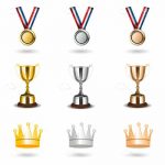 Medals, Trophies and Crowns Set